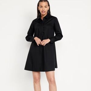 NWT OLD NAVY Loose Mini Shirt Dress COLOR BLACK JACK